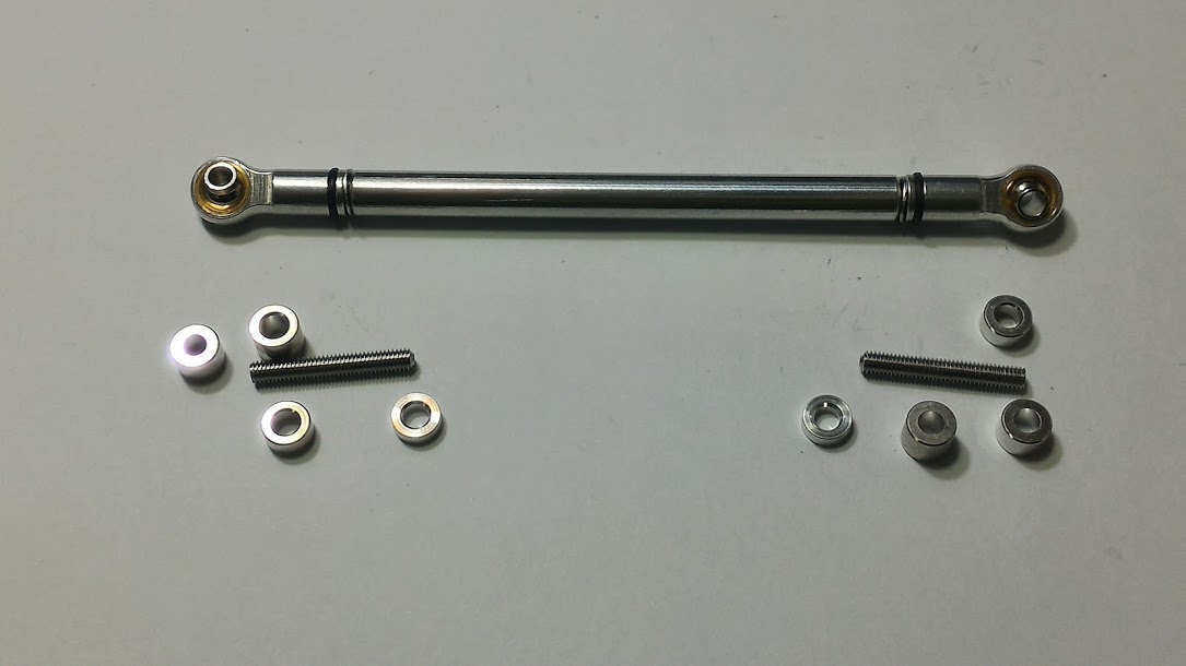 Aluminum solid link rod 102~112 mm with ball end